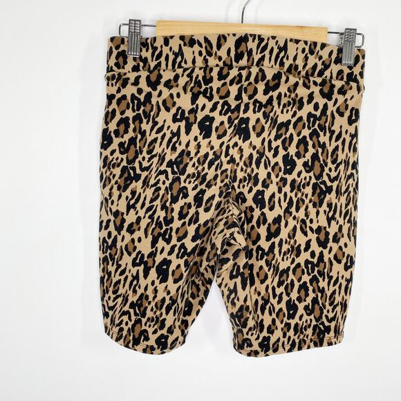 Torrid Tan Brown Cheetah Animal Print Biker Shorts Womens Size 0 Large - Picture 2 of 7